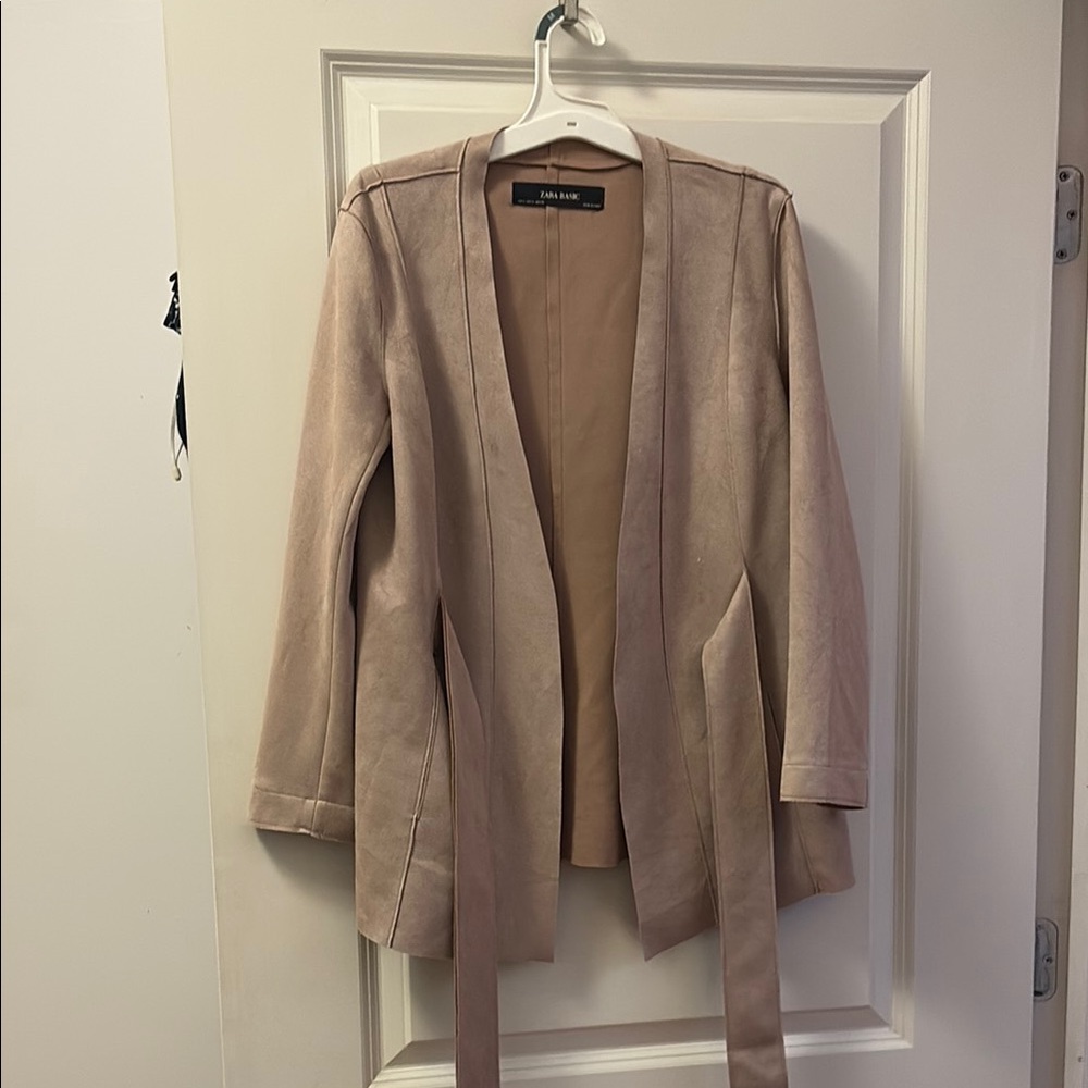 Zara Beige Blazer Lightweight Suit Jacket